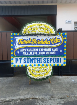 Papan Bunga Duka di Kosambi Barat